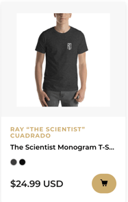 THE SCIENTIST MONOGRAM T-SHIRT BY RAY CUADRADO