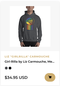 Girl-Rilla Men's Hoodie Rainbow logo