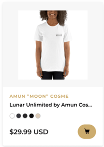 lunar unlimited by amun cosme, women's t-shirt, mini logo
