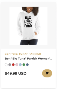 Ben Big Tuna Parrish Women's Hoodies, Black Logo