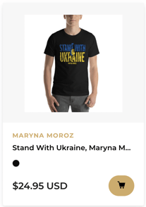 STAND WITH UKRAINE, MARYNA MOROZ, MEN'S T-SHIRT