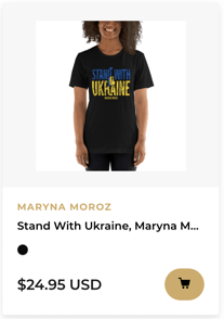 STAND WITH UKRAINE, MARYNA MOROZ, WOMEN'S T-SHIRT