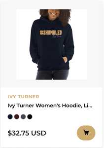 IVY TURNER WOMEN'S HOODIE, LIGHT LOGO