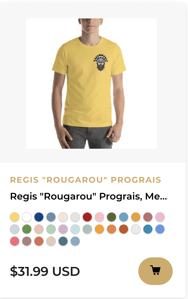 REGIS "ROUGAROU" PROGRAIS, MEN'S T-SHIRT, MINI LOGO